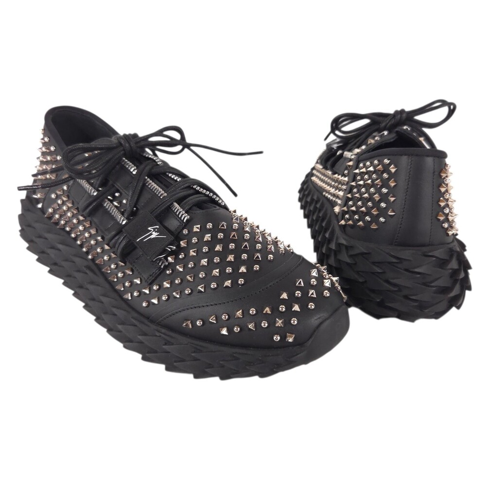 Giuseppe Zanotti Urchin Sneakers US 11 EU 44 Mens Black Silver Studded $995